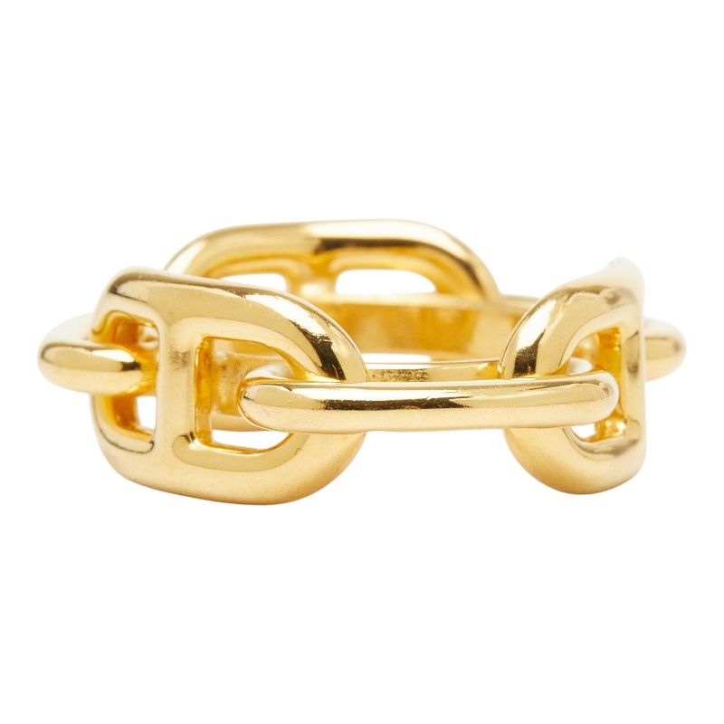 Hermes Lucade Chaine D'ancre Scarf Ring Gold Plated