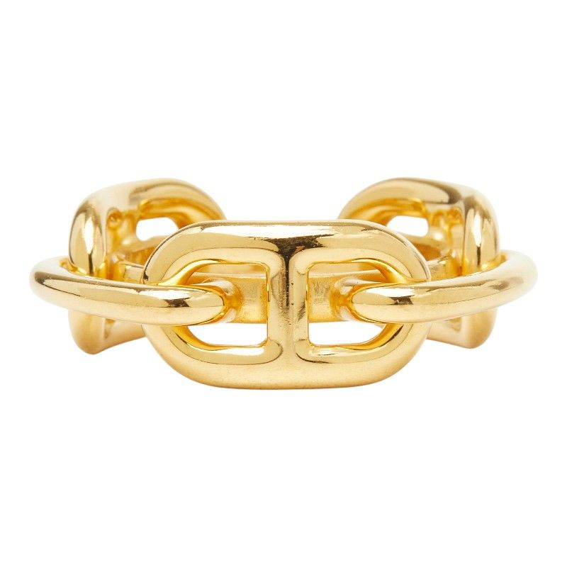 Hermes Lucade Chaine D'ancre Scarf Ring Gold Plated