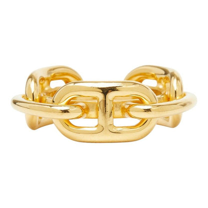 Hermes Lucade Chaine D'ancre Scarf Ring Gold Plated