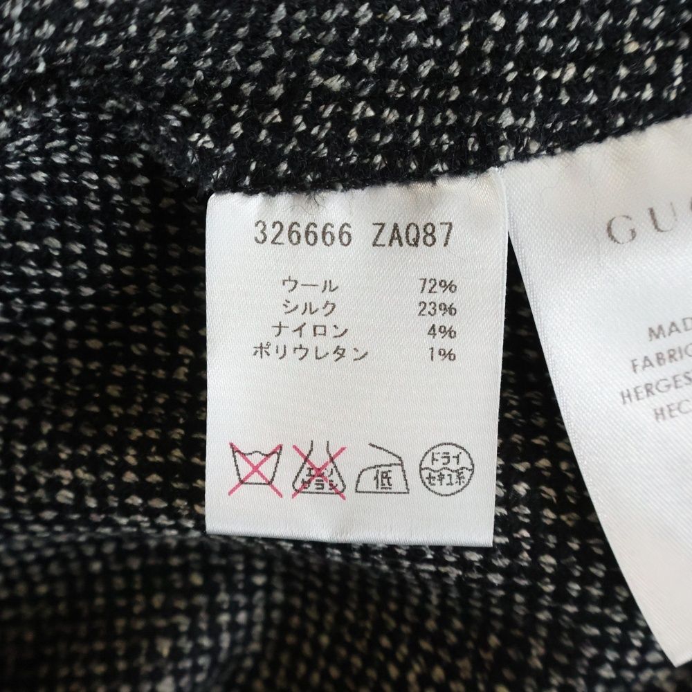 Gucci Mixed Tweed Pullover Dolman Sleeve Poncho Black