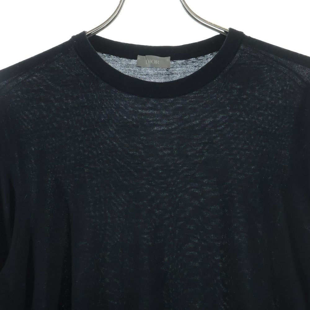 Dior Kaws Bee Embroidery Crew Neck Long Sleeve Knit Sweater Black