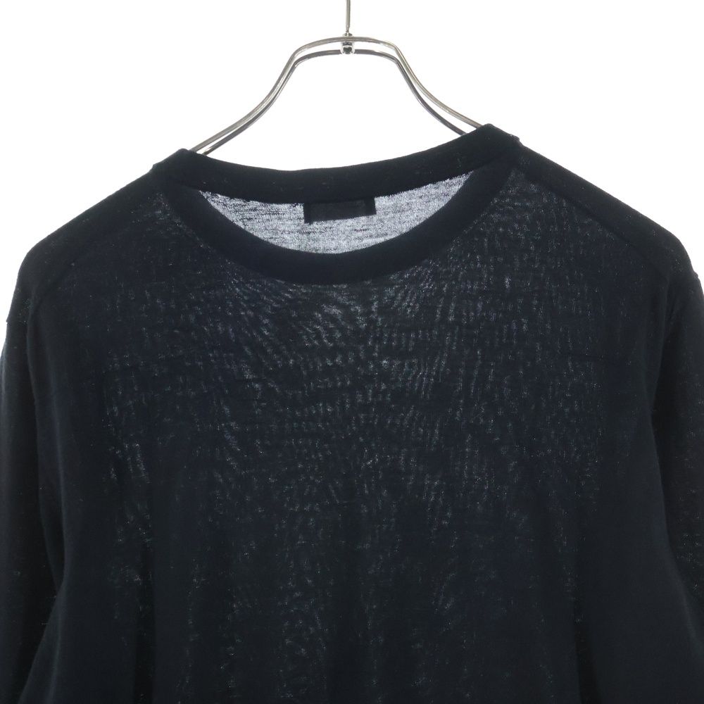 Dior Kaws Bee Embroidery Crew Neck Long Sleeve Knit Sweater Black