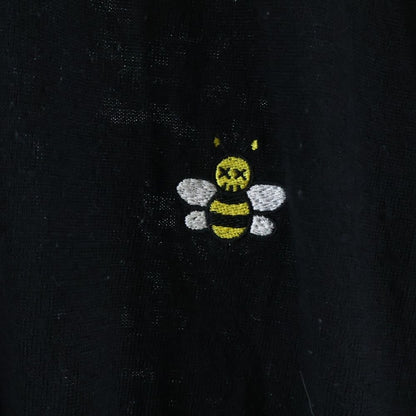 Dior Kaws Bee Embroidery Crew Neck Long Sleeve Knit Sweater Black