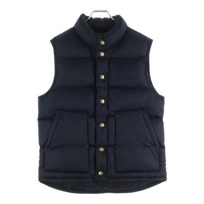 Celine Triomphe Patch Monogram Quilted Stand Collar Padded Vest Black