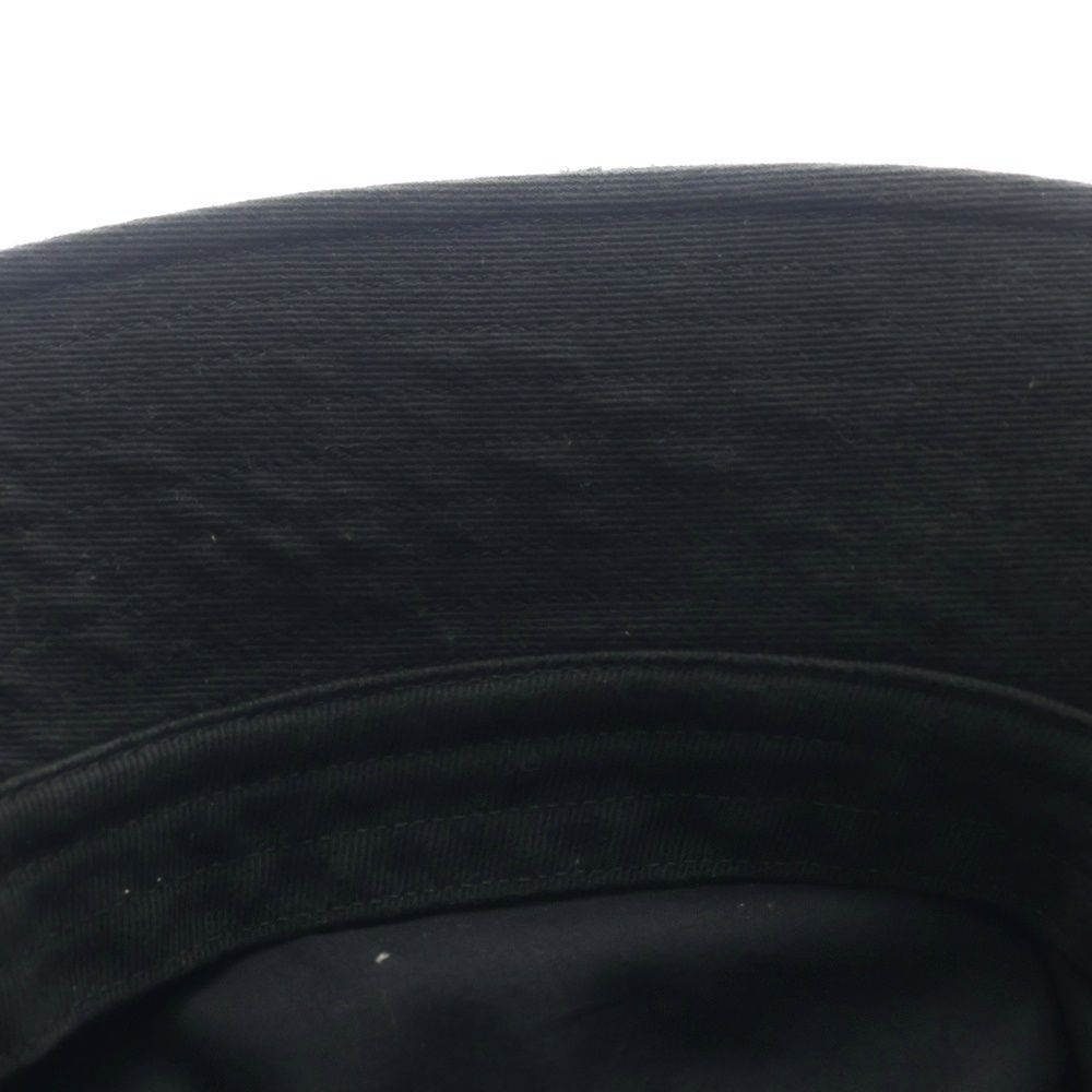Balenciaga Logo Embroidered Distressed Bucket Hat Black
