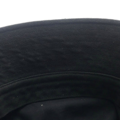 Balenciaga Logo Embroidered Distressed Bucket Hat Black