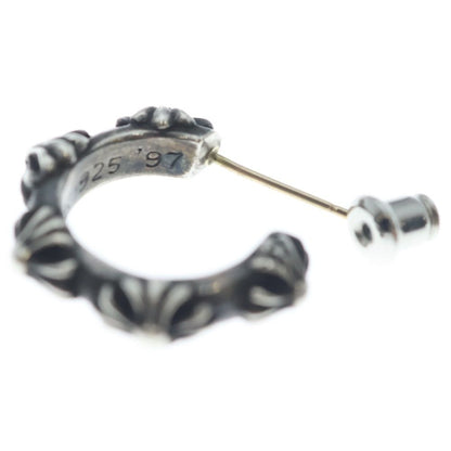 Chrome Hearts Hoop Cross Band Earrings Silver