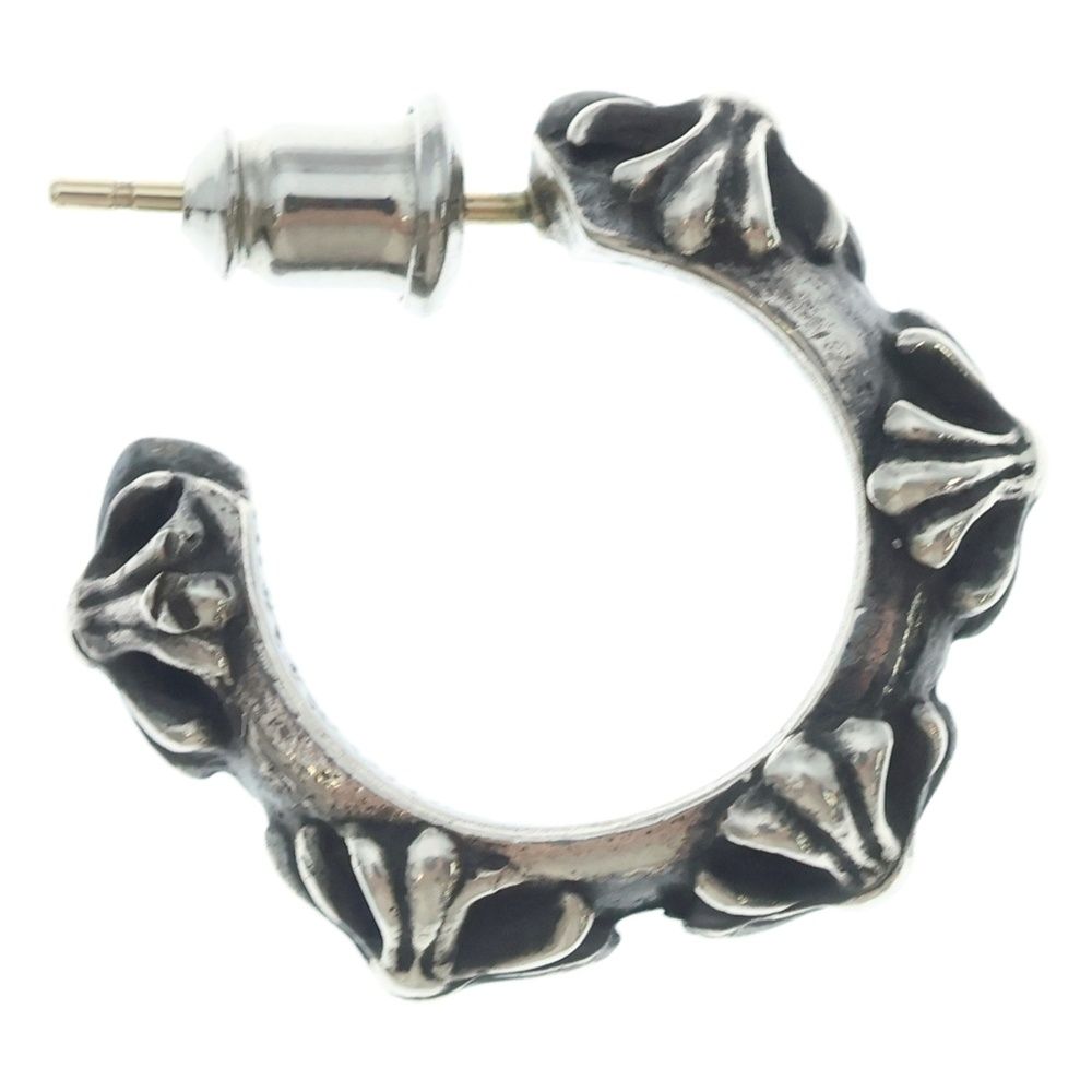 Chrome Hearts Hoop Cross Band Earrings Silver