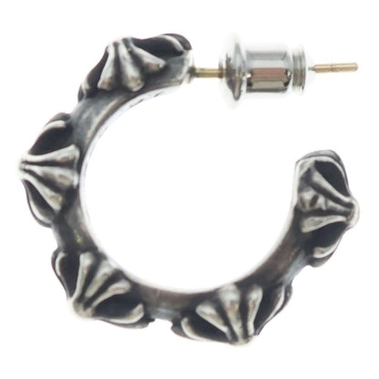 Chrome Hearts Hoop Cross Band Earrings Silver