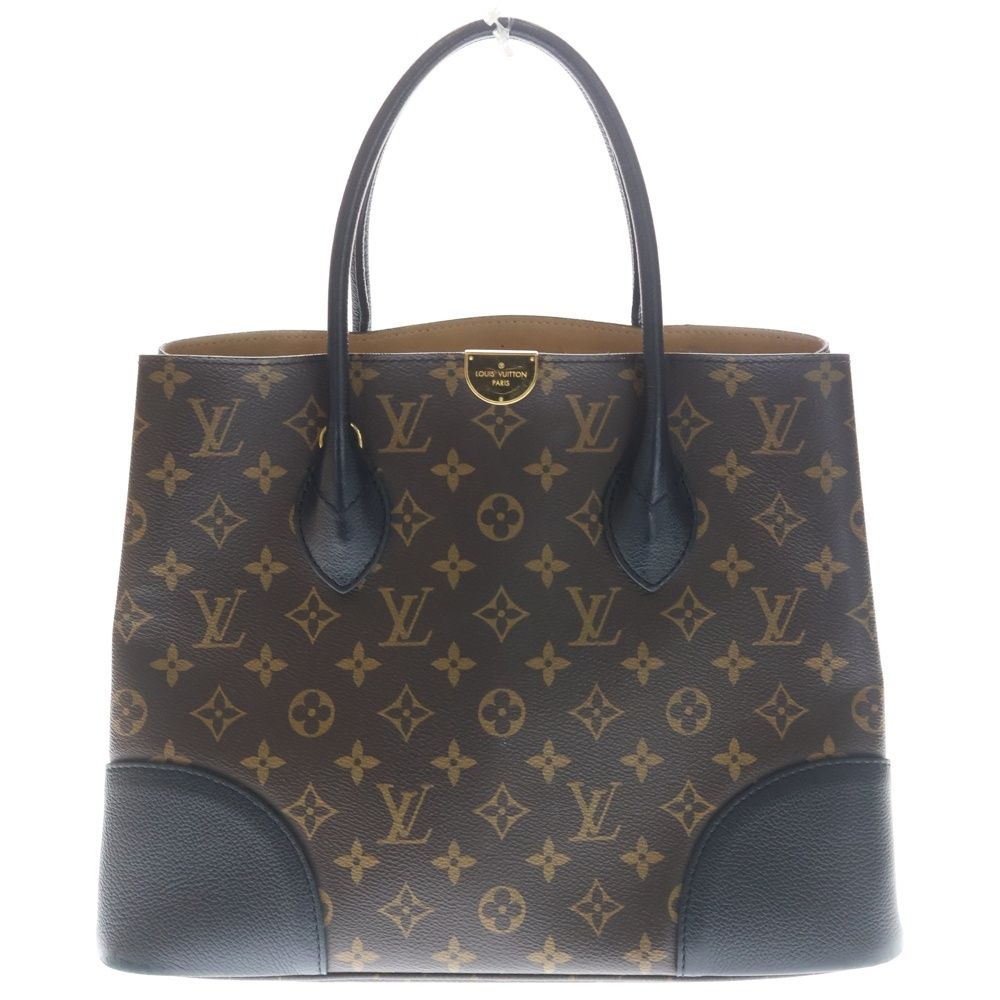 Louis Vuitton Monogram Flandrine 2-Way Shoulder Bag Tote Black Brown Leather