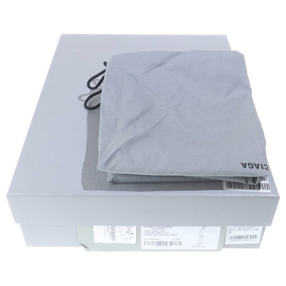 Balenciaga Knife Allover Logo 110 mm Over the Knee Boots in Silver High