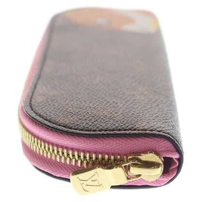 Louis Vuitton Monogram Pencil Pouch Charlotte Case Brown Pink Gold