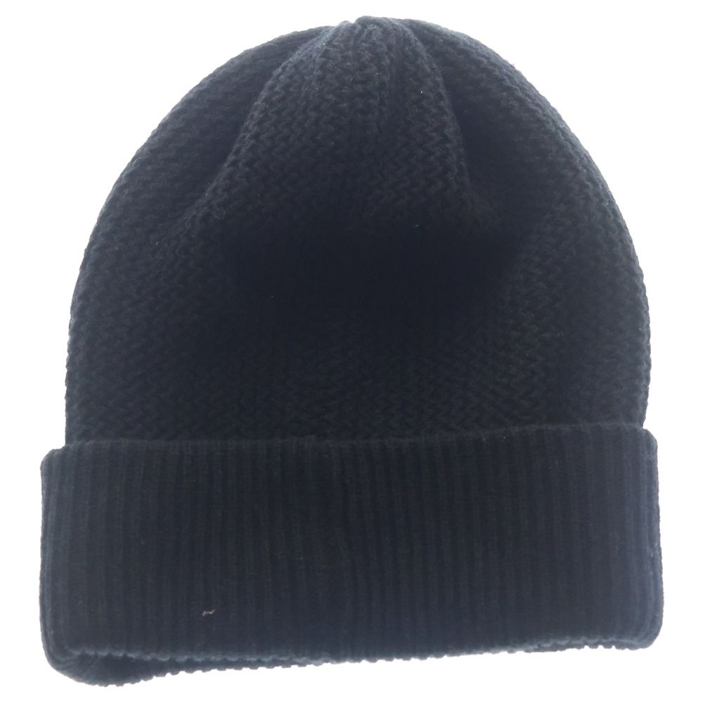 Chanel Sequin Logo Cashmere Knit Hat Black