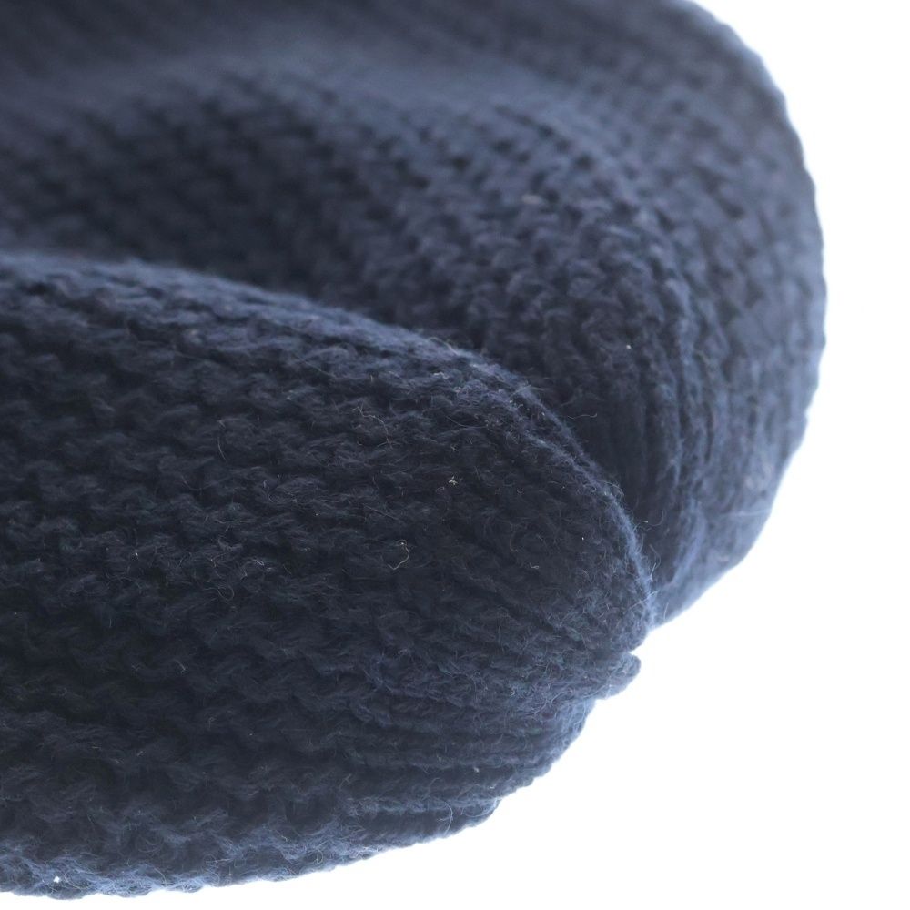Chanel Sequin Logo Cashmere Knit Hat Navy