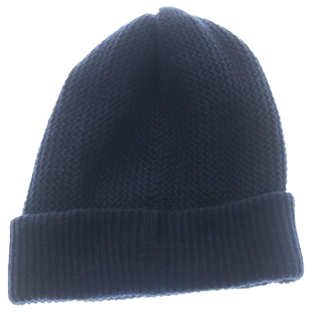 Chanel Sequin Logo Cashmere Knit Hat Navy