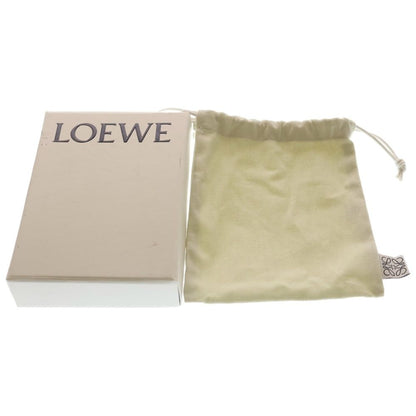 Loewe Anagram Logo Leather Trifold Compact Wallet Silver Beige