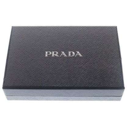 Prada Saffiano Compact Wallet Bifold Coin Case Leather Pink Beige Gold
