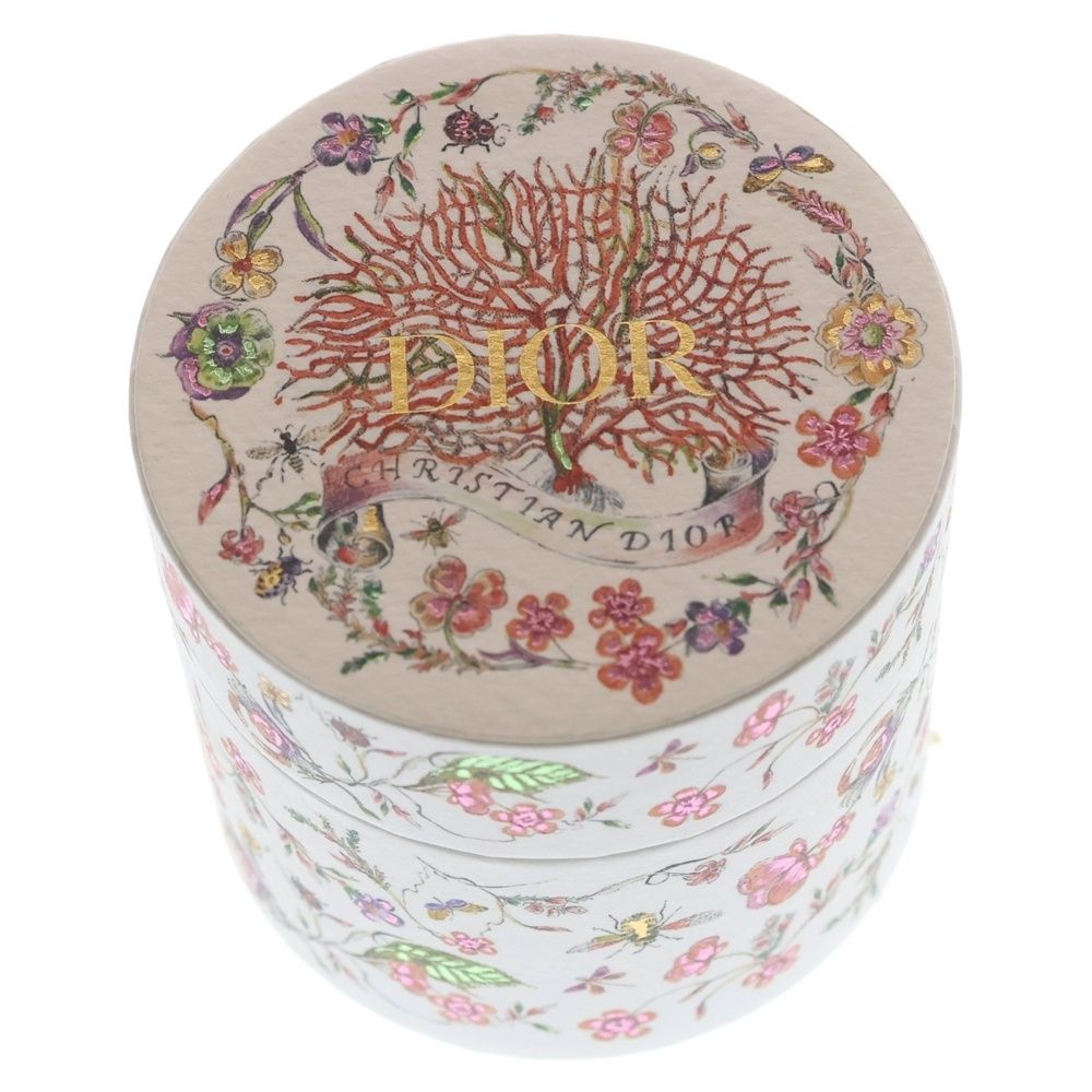 Dior Mitzah Logo Print Silk Scarf Pink Beige