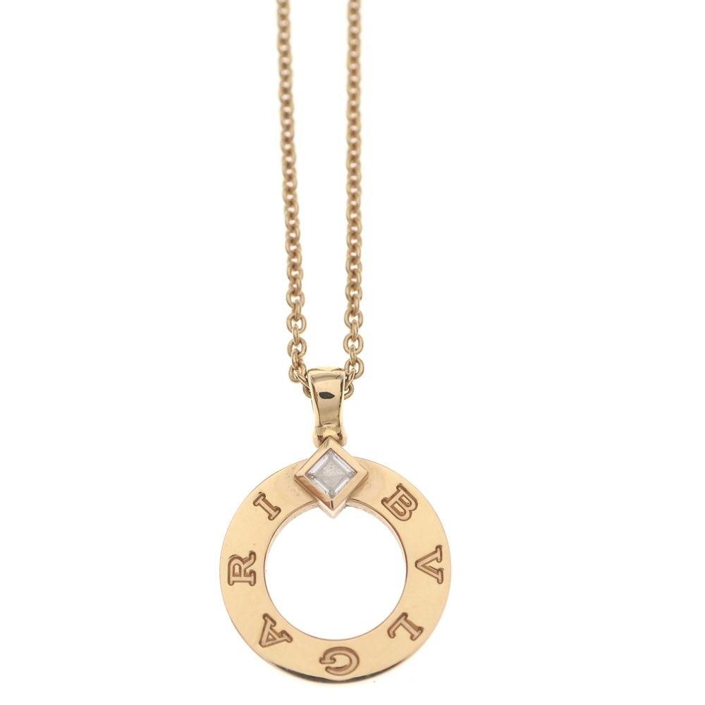 Bvlgari Necklace Pendant Chain Pink Gold