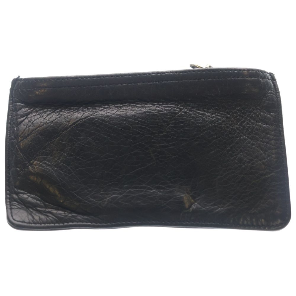 Chrome Hearts Zpr Chng Change Purse Leather Coin Case Black