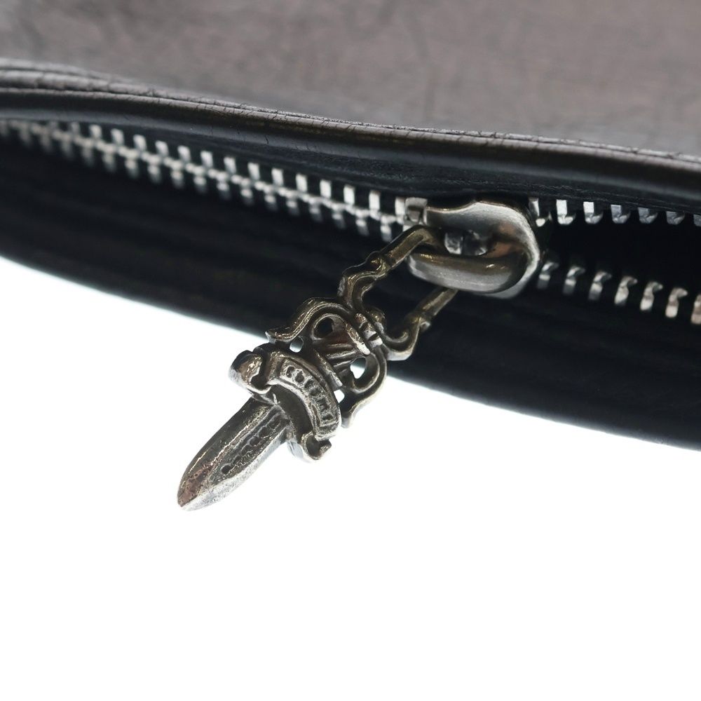 Chrome Hearts Zpr Chng Change Purse Leather Coin Case Black