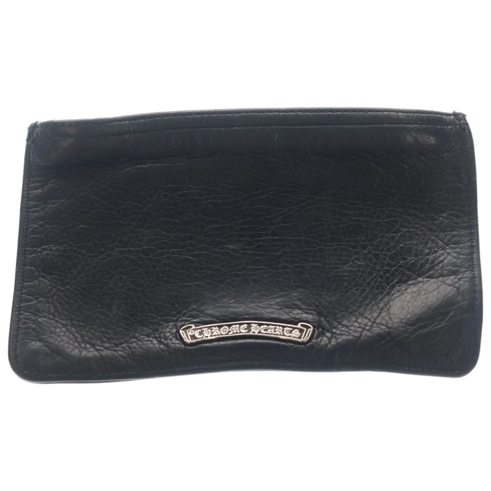 Chrome Hearts Zpr Chng Change Purse Leather Coin Case Black