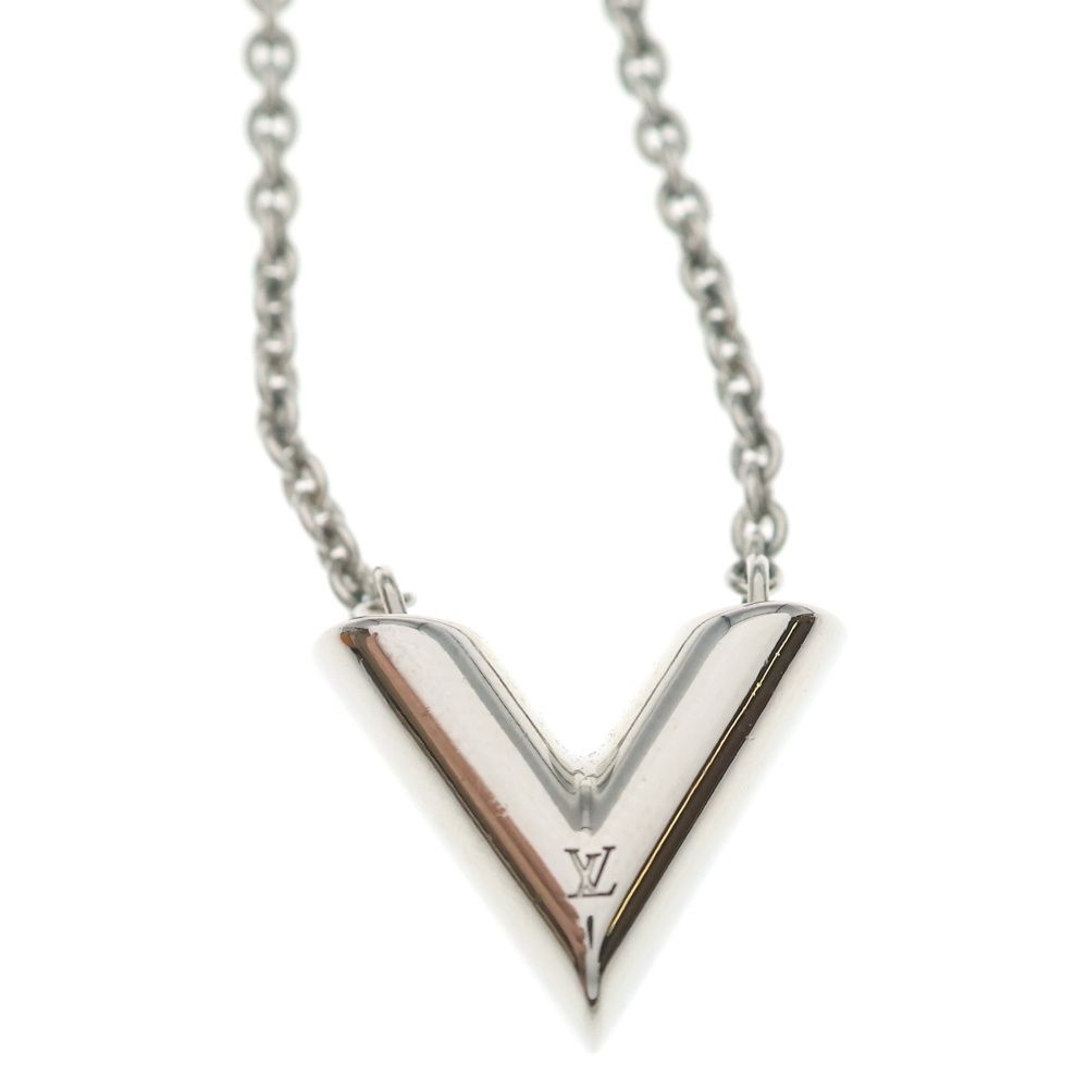 Louis Vuitton Senshal Necklace Pendant Chain Silver