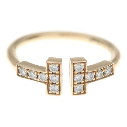 Tiffany & Co T Wire Diamond Ring Pink Gold