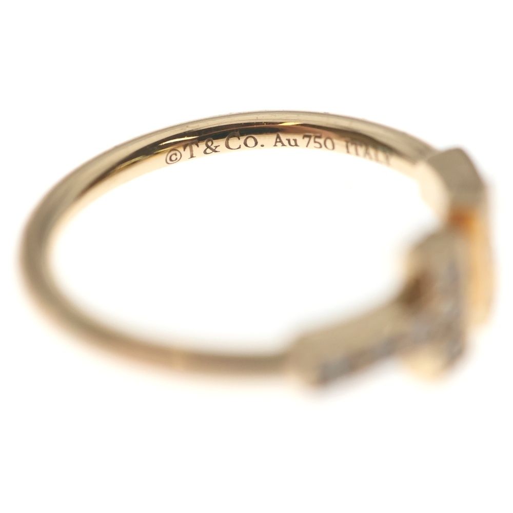 Tiffany & Co T Wire Diamond Ring Pink Gold