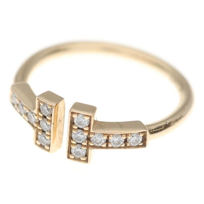 Tiffany & Co T Wire Diamond Ring Pink Gold