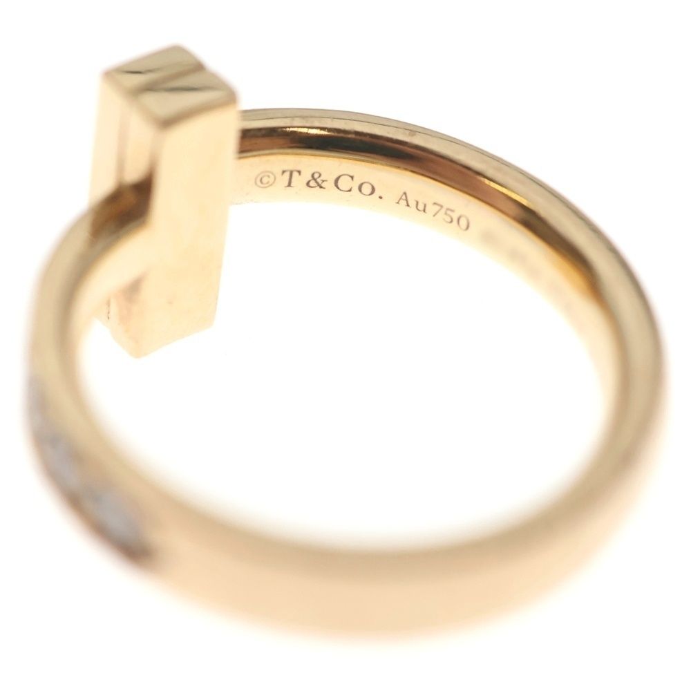Tiffany & Co T One Ha Fueternity Diamond Ring Pink Gold 18k