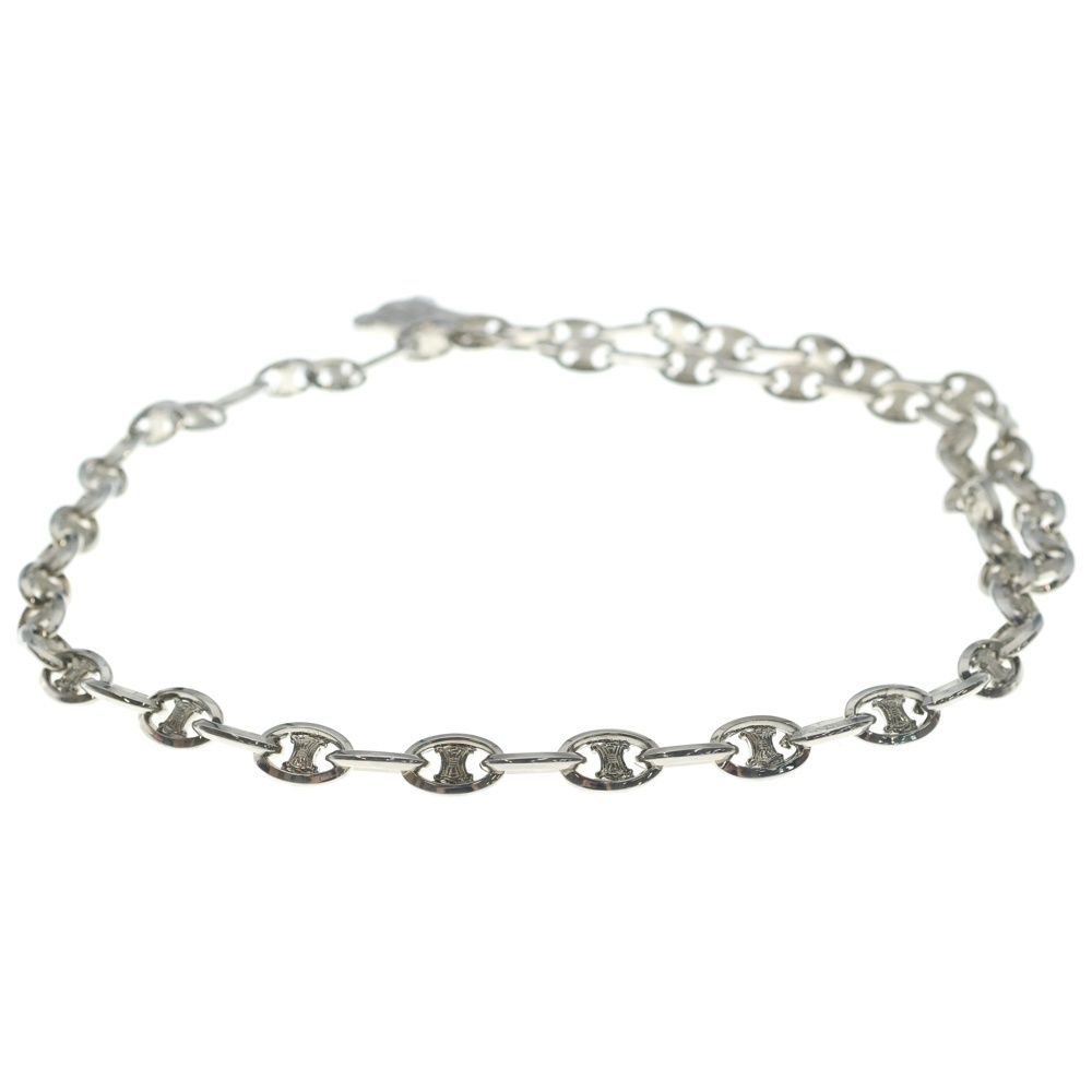 Celine Triomphe Chain Belt Silver