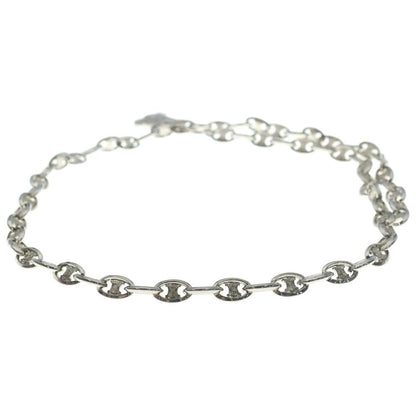 Celine Triomphe Chain Belt Silver