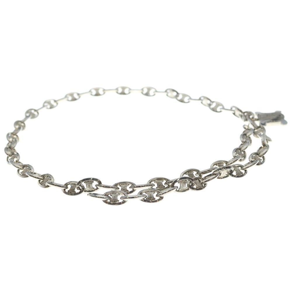 Celine Triomphe Chain Belt Silver