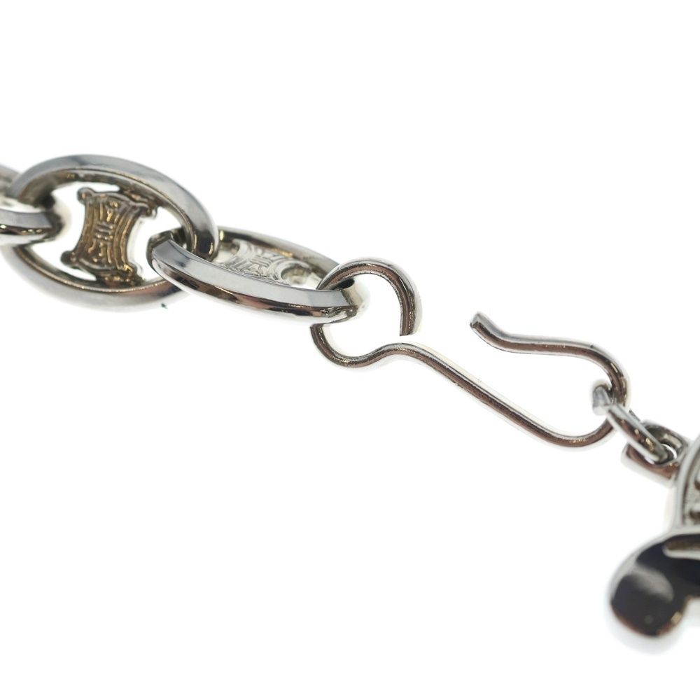 Celine Triomphe Chain Belt Silver