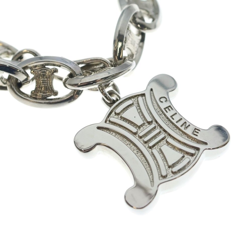 Celine Triomphe Chain Belt Silver