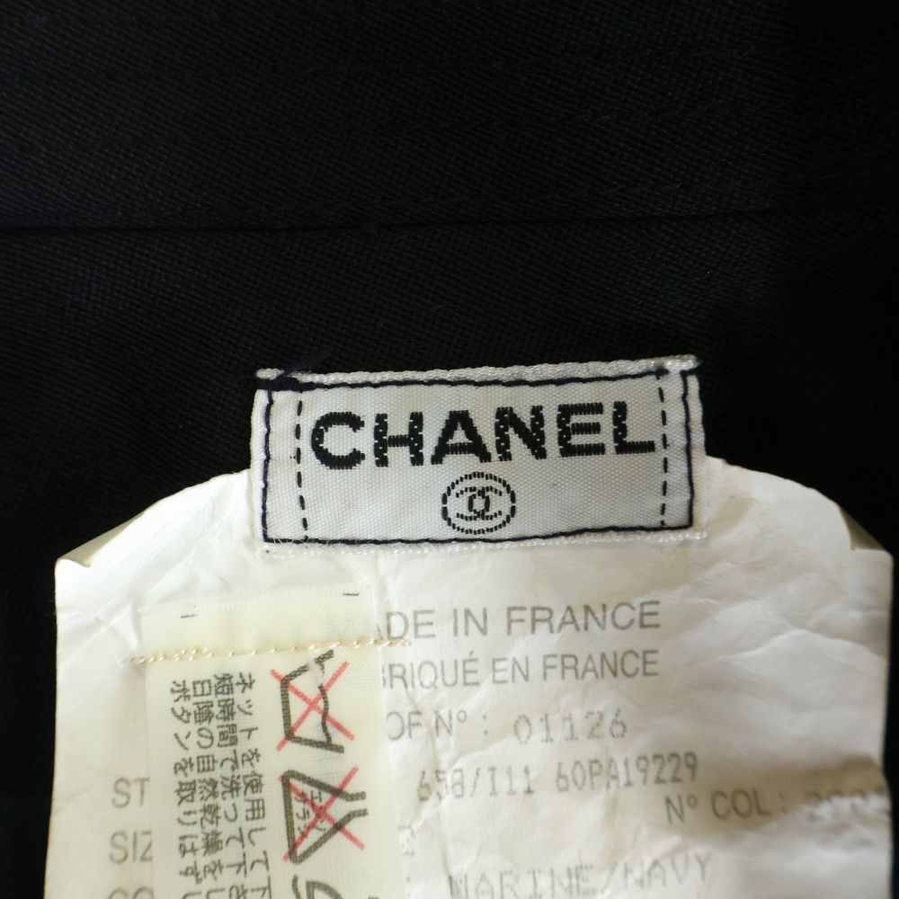 Chanel Coco Button Double Jacket Navy