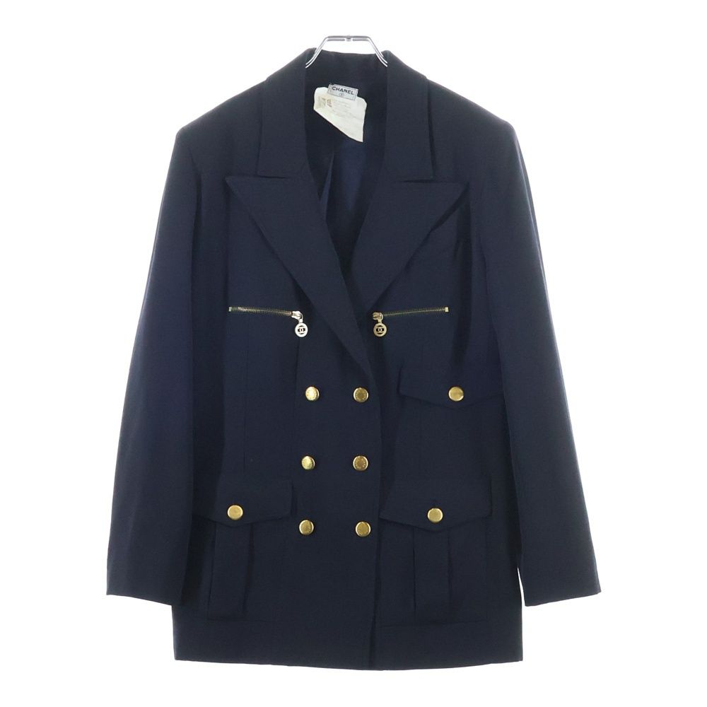 Chanel Coco Button Double Jacket Navy