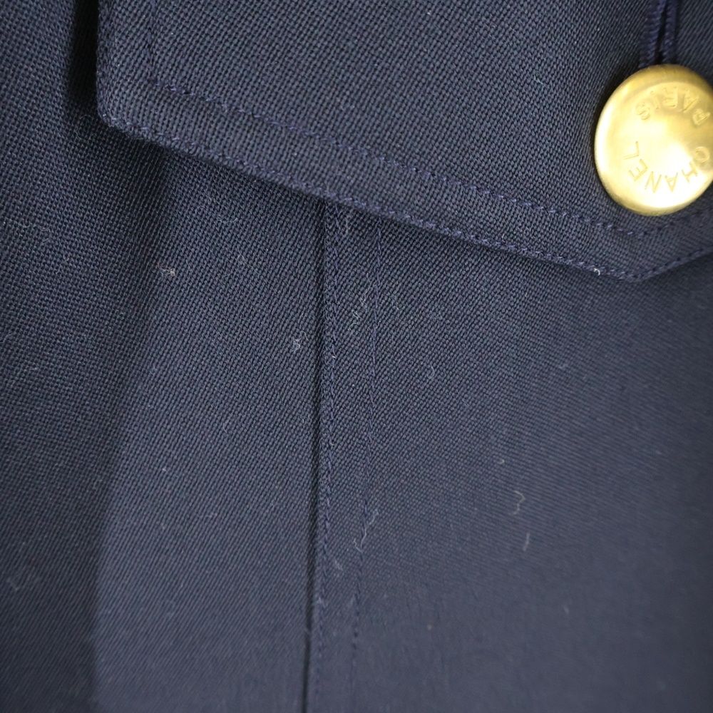 Chanel Coco Button Double Jacket Navy