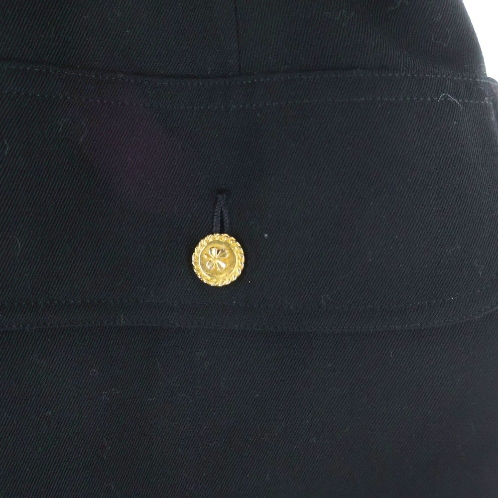 Chanel Coco Button Buckle Skirt Navy