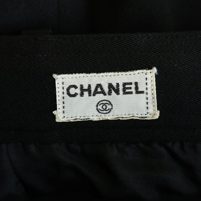 Chanel Coco Button Buckle Skirt Navy