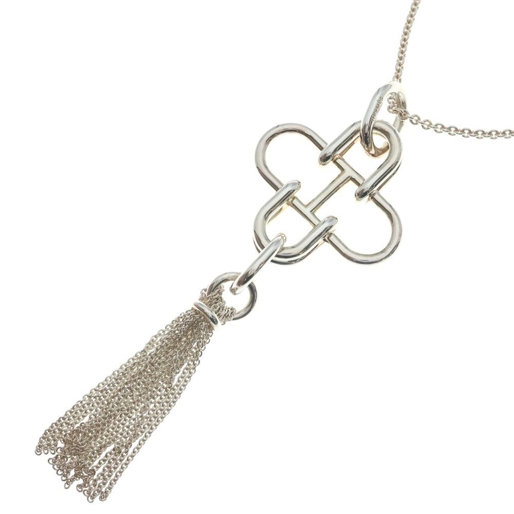 Hermes Rose de Mer Necklace Silver