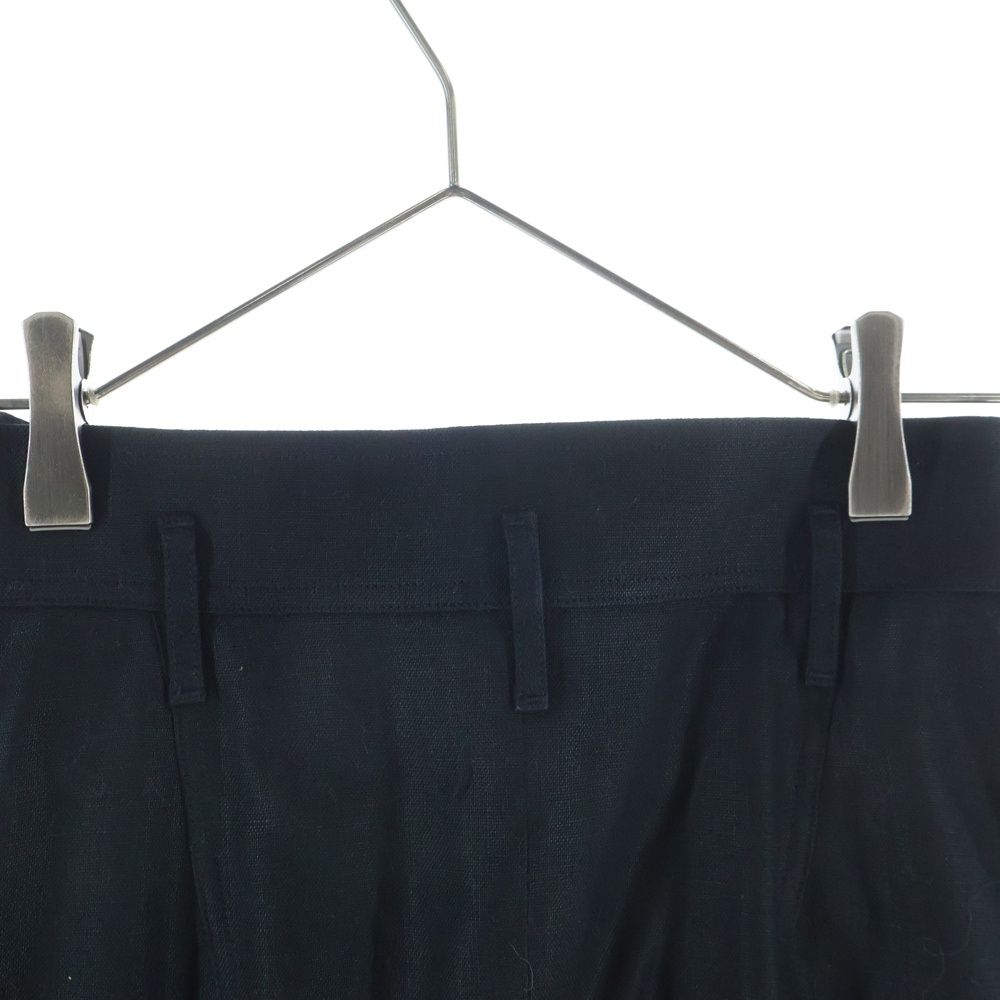 Chanel Coco Button Linen Skirt Black