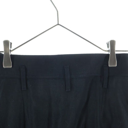 Chanel Coco Button Linen Skirt Black