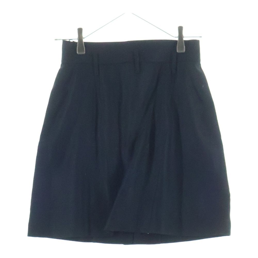 Chanel Coco Button Linen Skirt Black