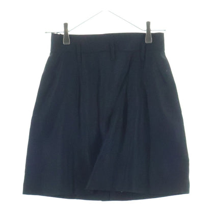 Chanel Coco Button Linen Skirt Black