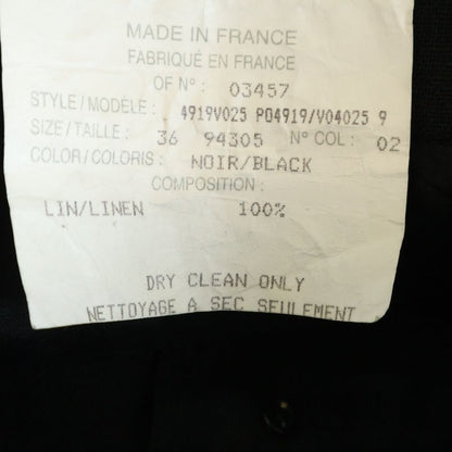 Chanel Coco Button Linen Skirt Black