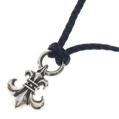 Chrome Hearts BS Fluer BS Pendant Top Leather Blade Boro Chip Silver Black