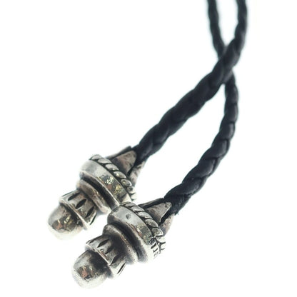 Chrome Hearts BS Fluer BS Pendant Top Leather Blade Boro Chip Silver Black