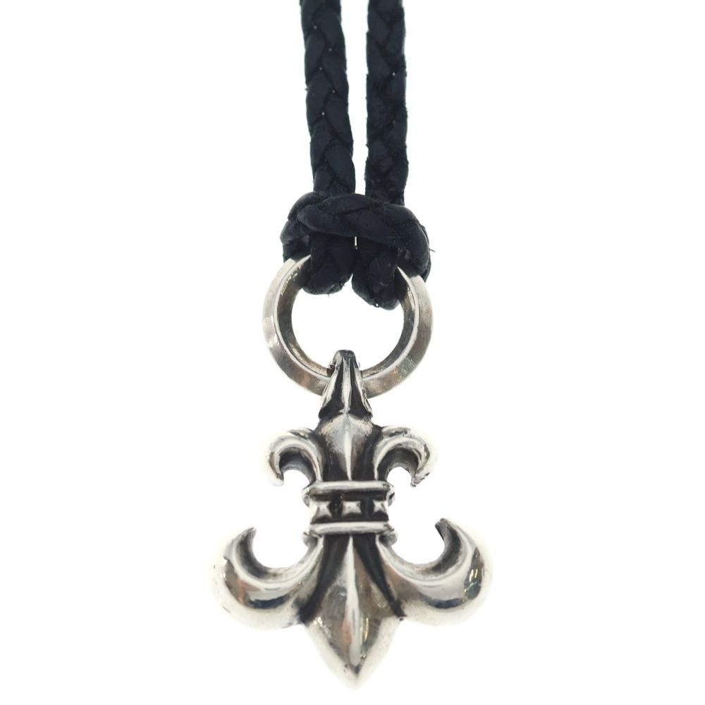 Chrome Hearts BS Fluer BS Pendant Top Leather Blade Boro Chip Silver Black